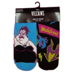 Disney Villains Womens Socks Ursula Cruella Hades Scar Maleficent - 10 Pairs